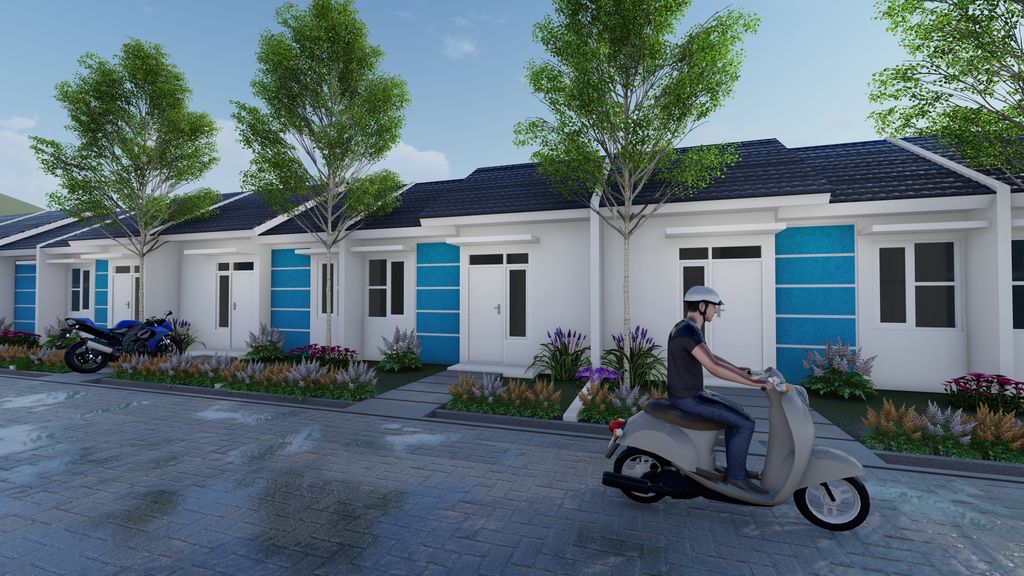 foto tampak rumah tipe SUBSIDI perumahan Grand Mutiara Bougenville