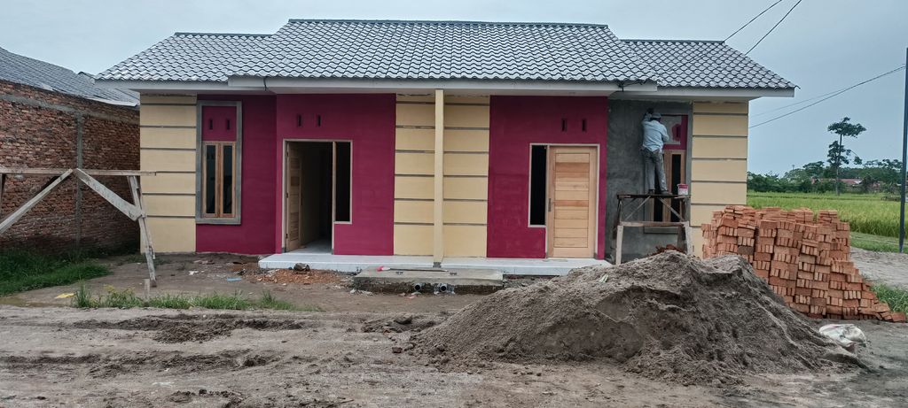 foto tampak rumah tipe 36/98 perumahan GRAHA MAHARDIKA RESIDENCE (Rumah Kopel)