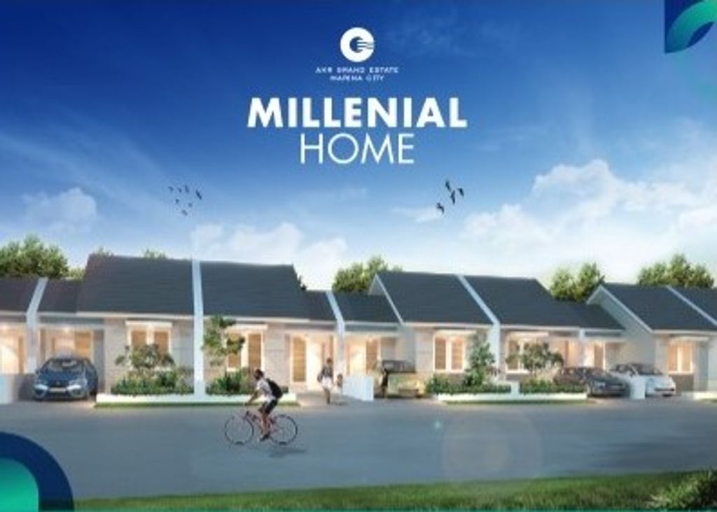 foto tampak rumah tipe Millenial Home 1 F16 perumahan Grand Estate Marina City