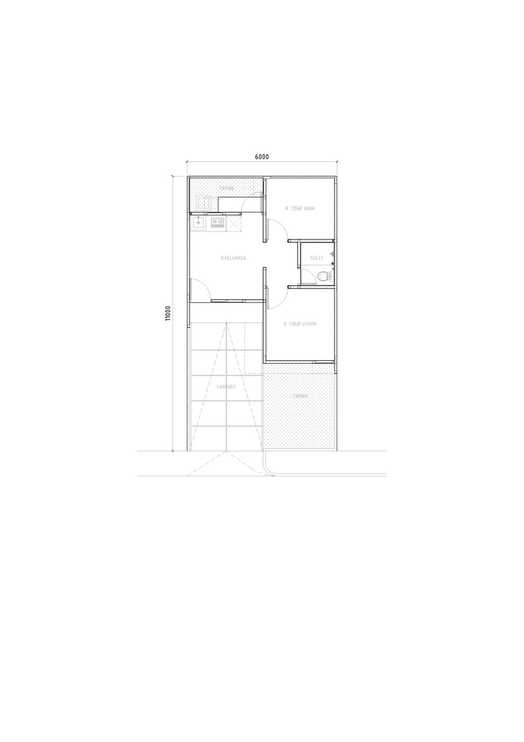 foto denah rumah tipe Millenial Home 1 D02 perumahan Grand Estate Marina City