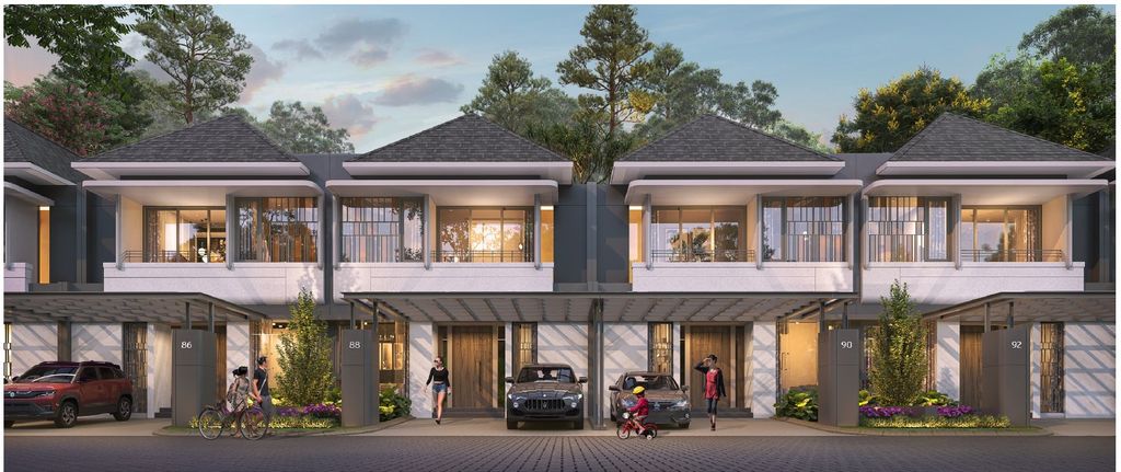 foto tampak rumah tipe Fontis8 perumahan CitraGarden Serpong Cluster FONTIS