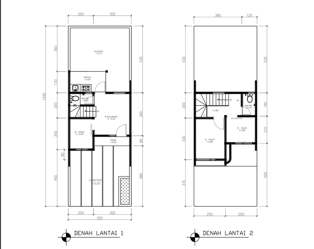 foto denah rumah tipe 38 Compact (2 kamar) (495) perumahan Cluster Beverly