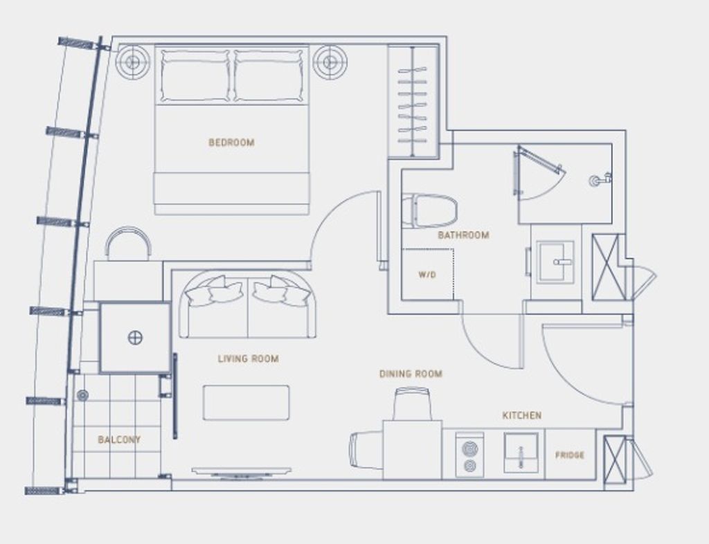foto denah rumah tipe 1 Bedroom A perumahan SQ RES