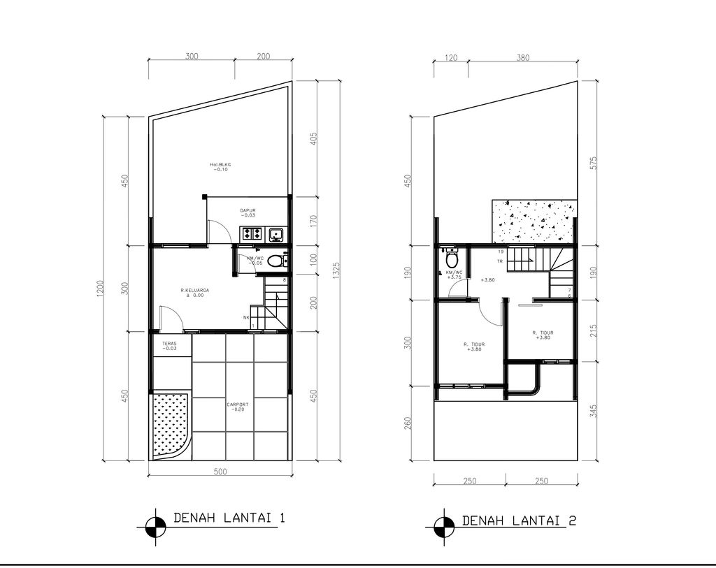 foto denah rumah tipe 38 Compact (2 kamar) (495) perumahan Cluster Beverly