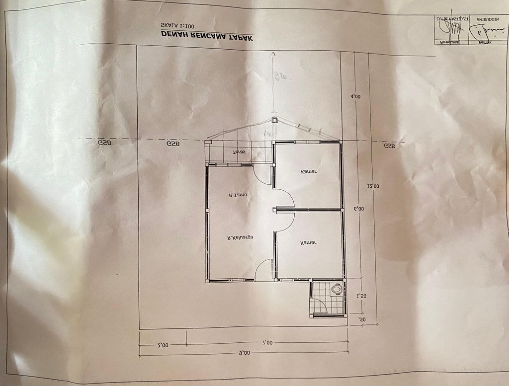 foto denah rumah tipe 36 perumahan Taman Harmonis 3