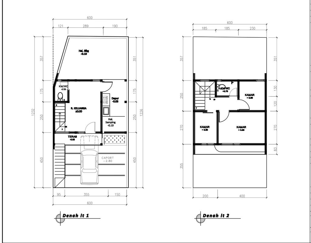foto denah rumah tipe 50 Compact 3 Kamar HC (571) perumahan G-Land Katapang Residence 1