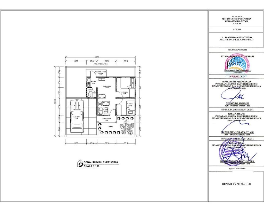 foto denah rumah tipe 36 perumahan Griya indah lestari
