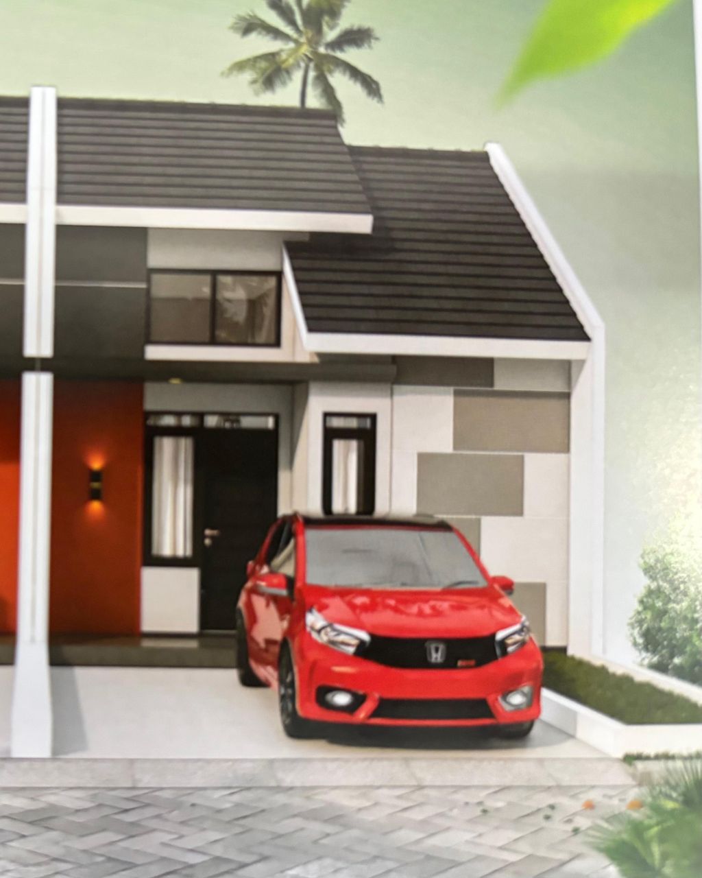 foto tampak rumah tipe 30/67 perumahan Graha Pesona Lawang