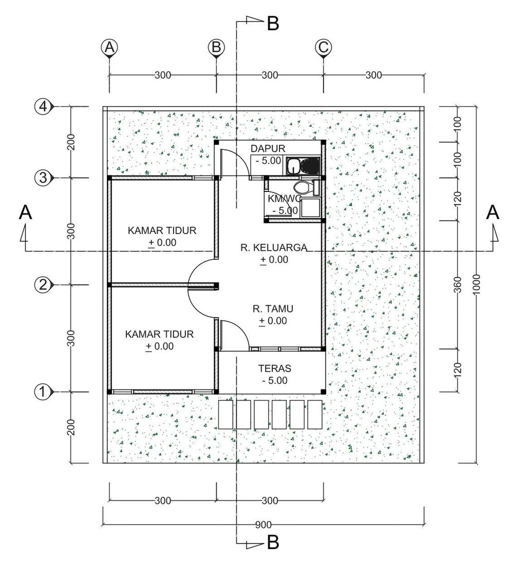 foto denah rumah tipe MINIMALIS perumahan GREEN BUSSAN VILLAGE