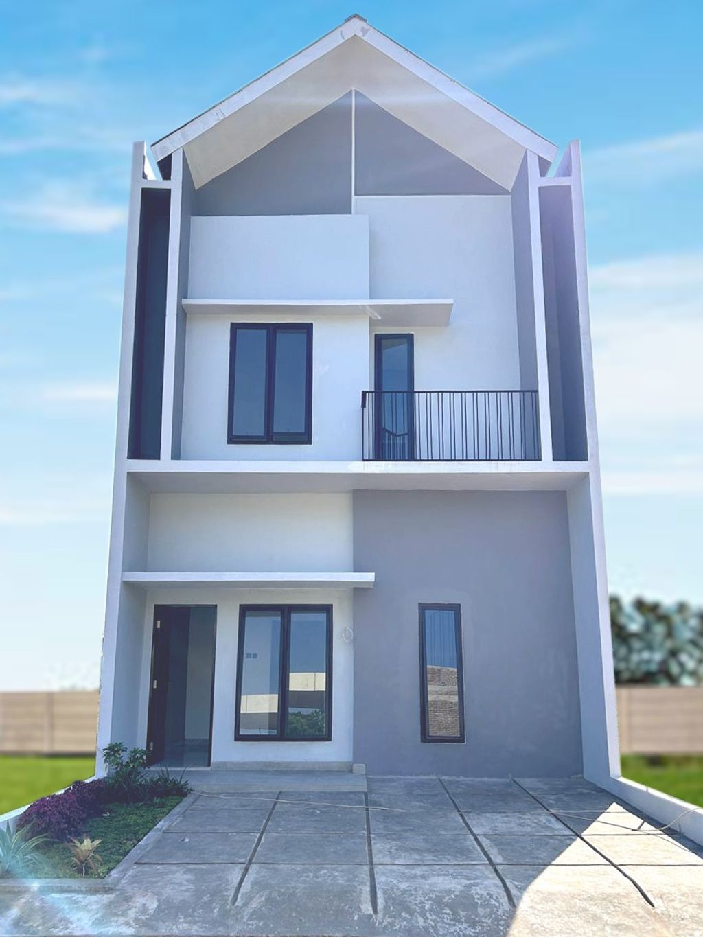 foto tampak rumah tipe 85 perumahan Panaikang Town House