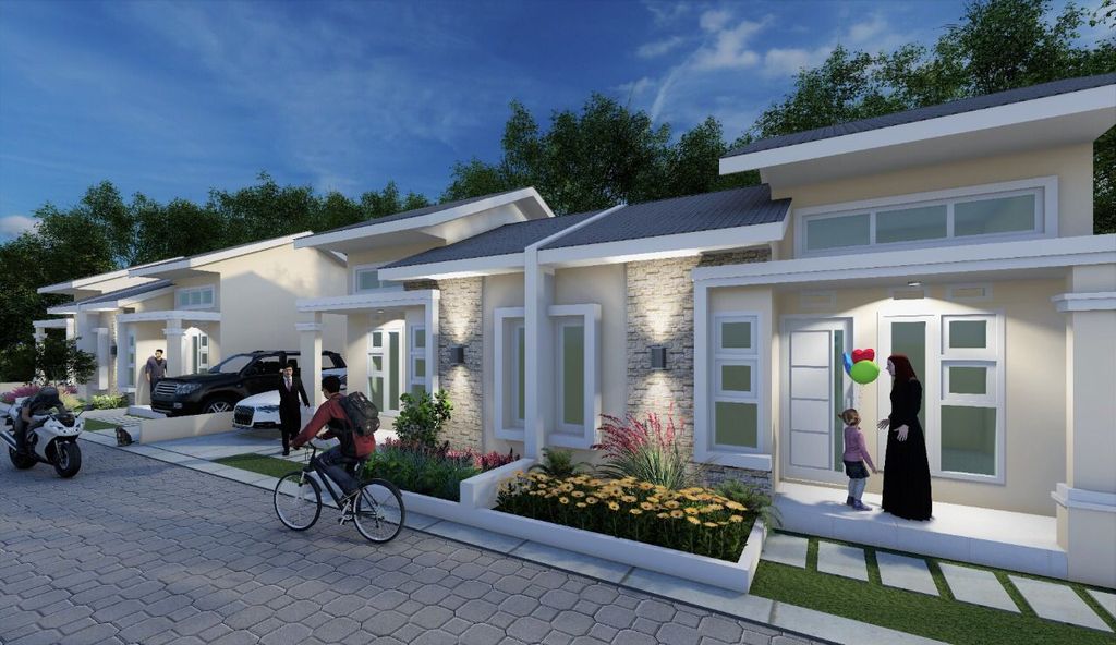 foto tampak rumah tipe MINIMALIS perumahan GREEN BUSSAN VILLAGE