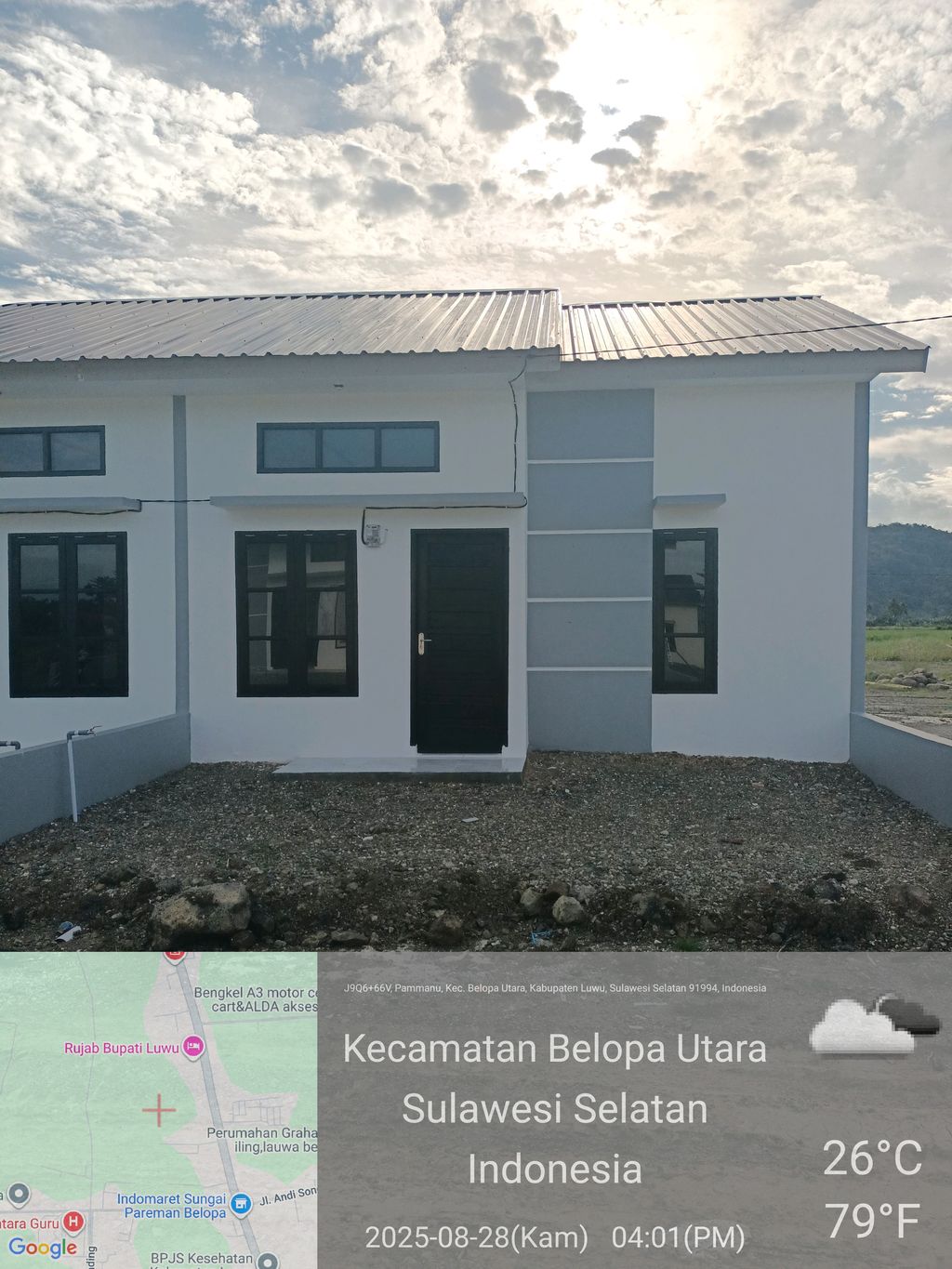 foto tampak rumah tipe 36 perumahan Belopa Residence 3