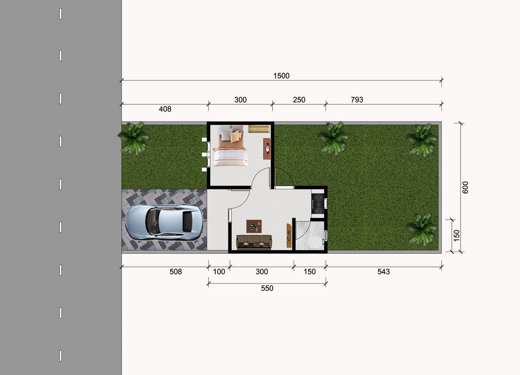 foto denah rumah tipe 22 perumahan BUMI REGENCY