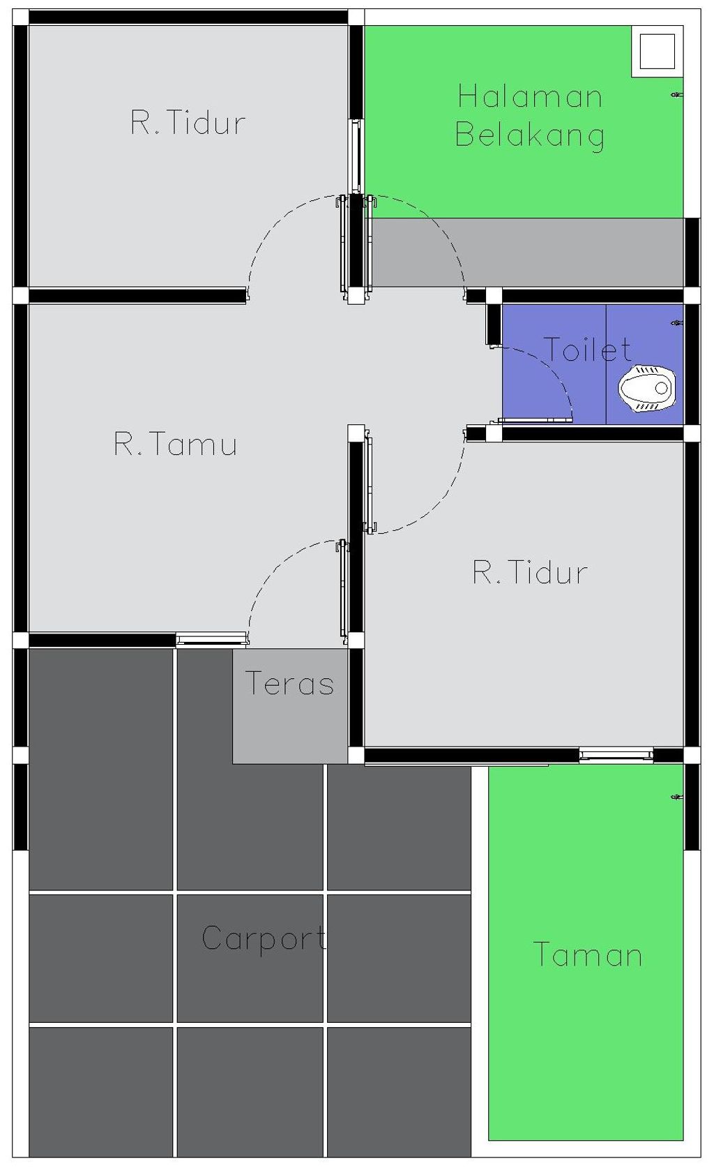 foto denah rumah tipe 30/60 perumahan Perumahan Sang Dewi Residence 2 Derekan