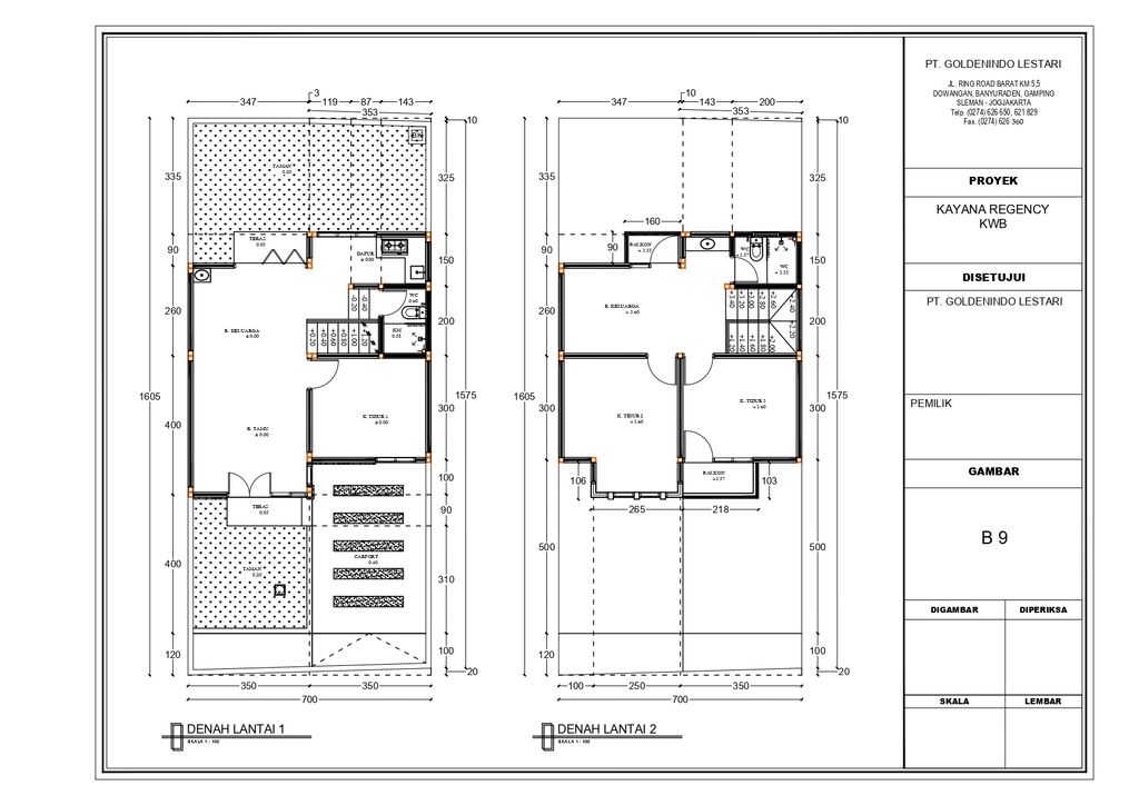 foto denah rumah tipe 100/111 perumahan KAYANA REGENCY