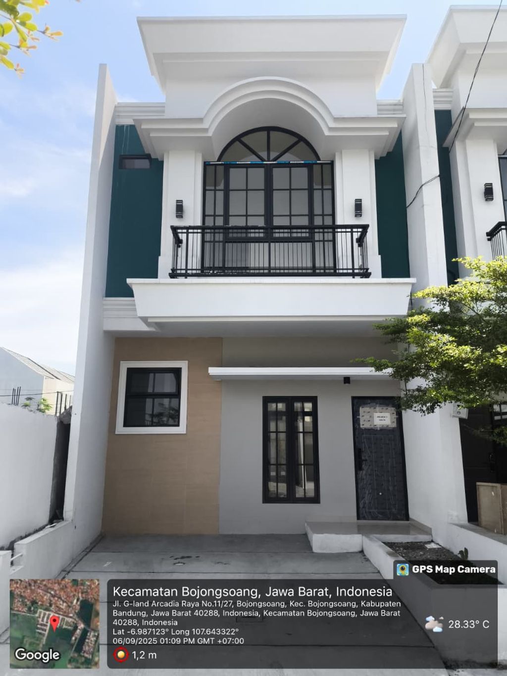 foto tampak rumah tipe 55 New Compact HC Classic (3KT) (646) perumahan G-Land Arcadia Buahbatu