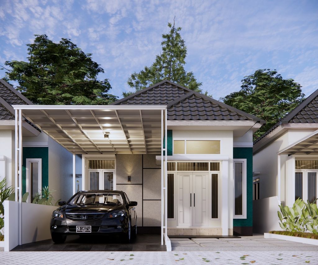 foto tampak rumah tipe 60 perumahan GRAND ARFA RESIDENCE