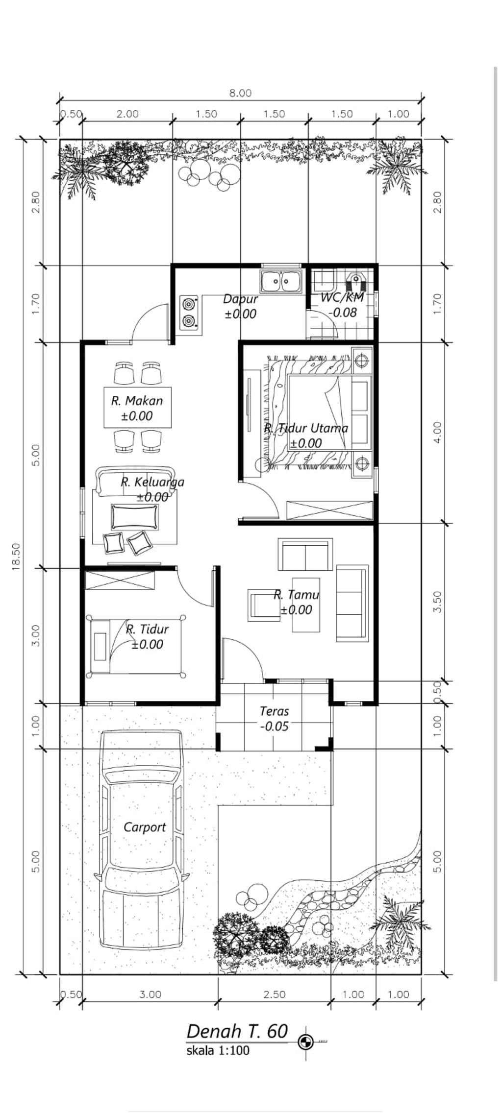 foto denah rumah tipe 60 perumahan GRAND ARFA RESIDENCE