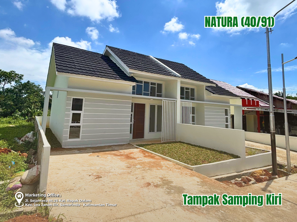 foto tampak rumah tipe Natura perumahan Samarinda Hills