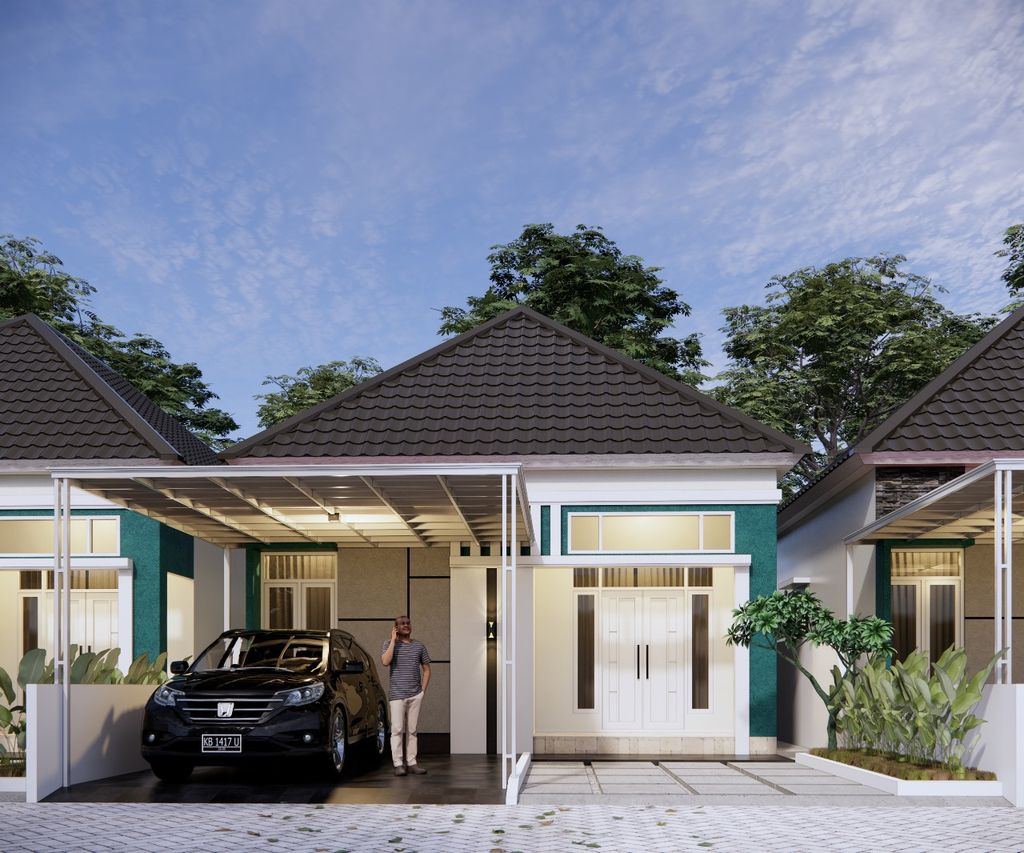 foto tampak rumah tipe 80 perumahan GRAND ARFA RESIDENCE