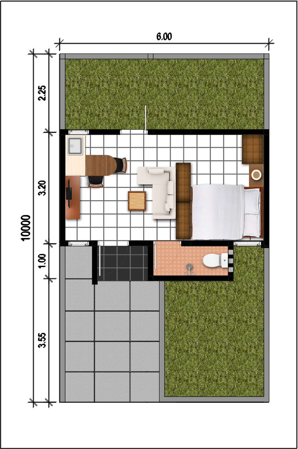 foto denah rumah tipe CALISTA perumahan ALIVIA RESIDENCE