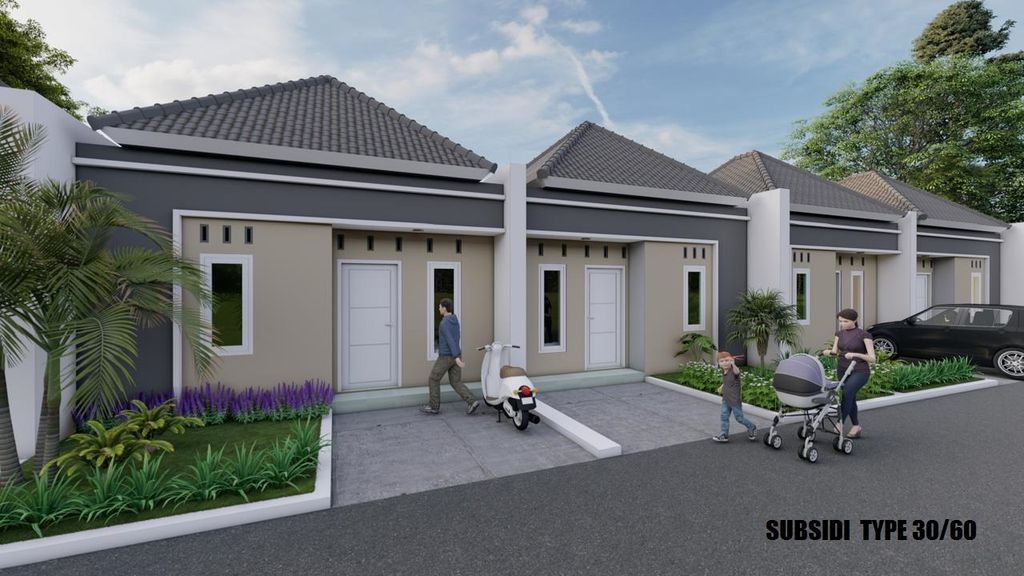 foto tampak rumah tipe 30/60 perumahan PERUMAHAN MARITZA KEMIRI