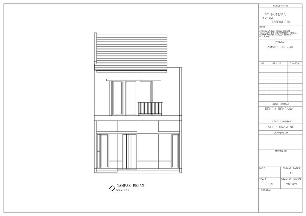 foto tampak rumah tipe ECCO perumahan MUTIARA GARDEN