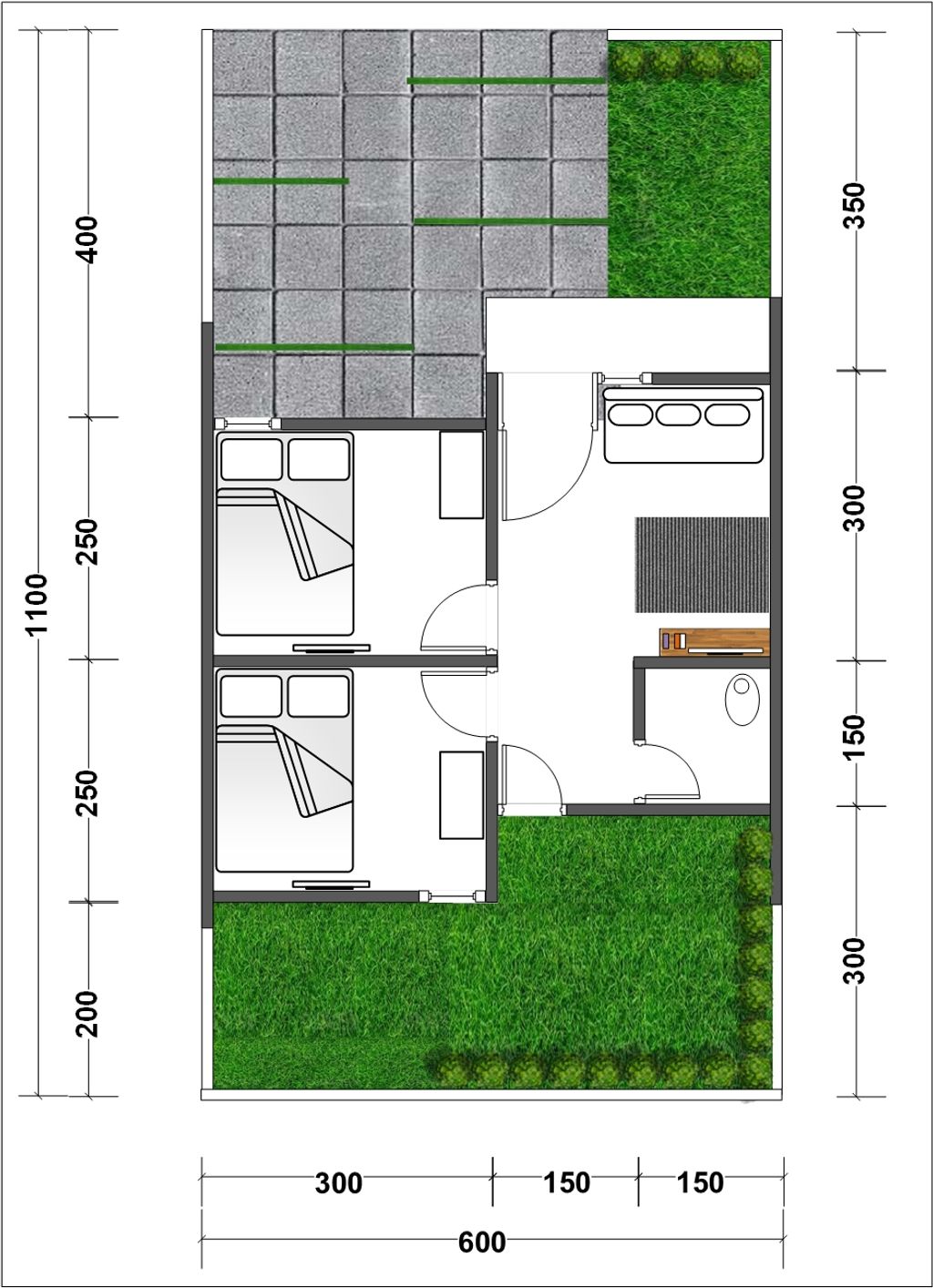 foto denah rumah tipe 30 perumahan NIRMALA REGENCY 2