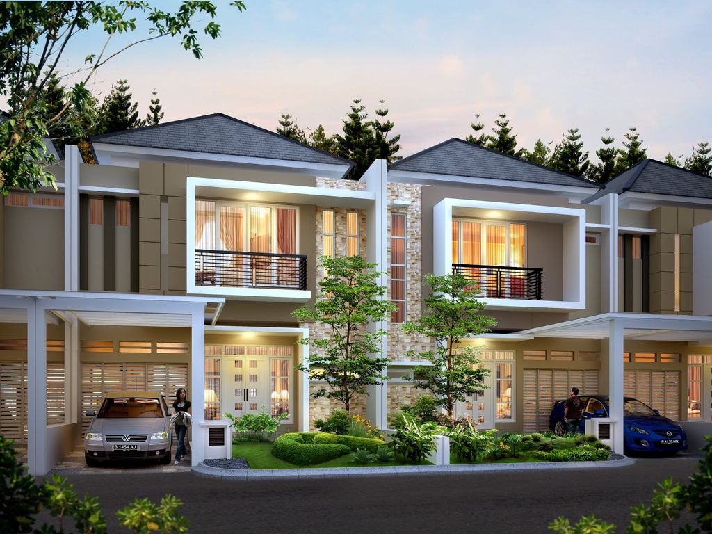 foto tampak rumah tipe Sylver perumahan Metland Tambun