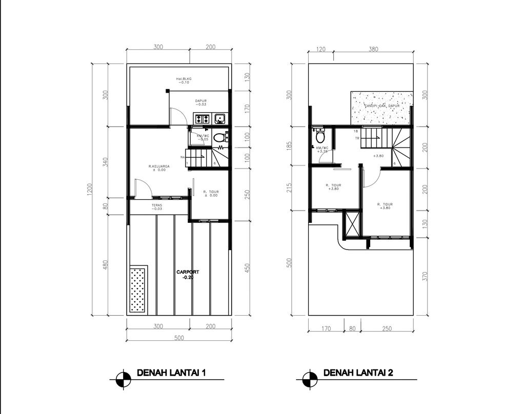 foto denah rumah tipe 43 Compact 3 Kamar HC (500) perumahan G-Land Ciwastra Park 2