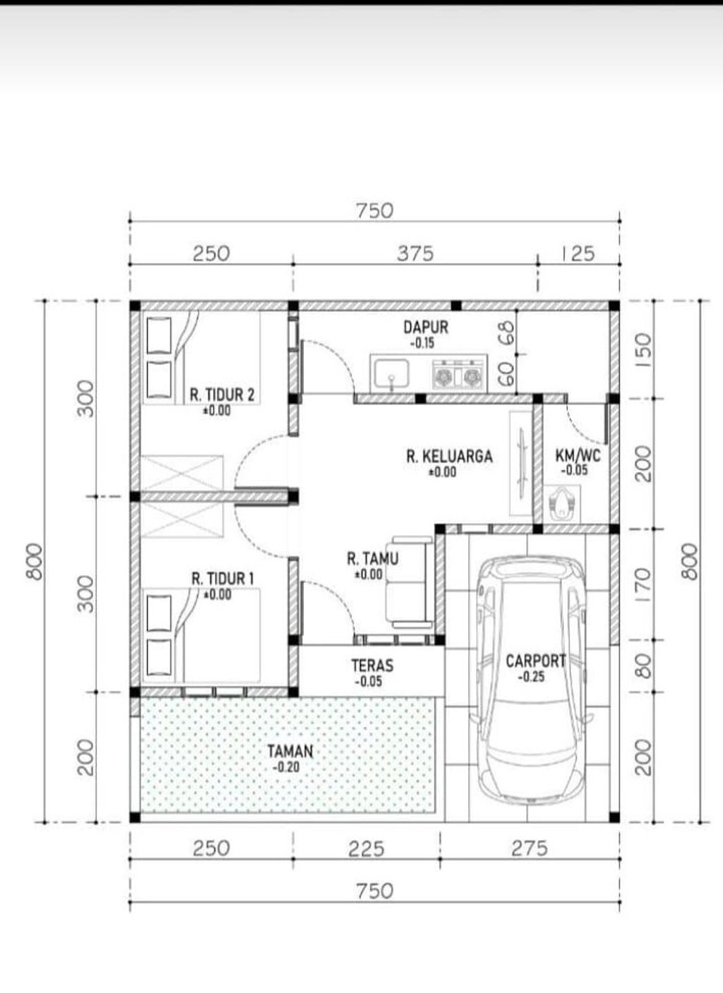 foto denah rumah tipe SUBSIDI perumahan Griya Aswani