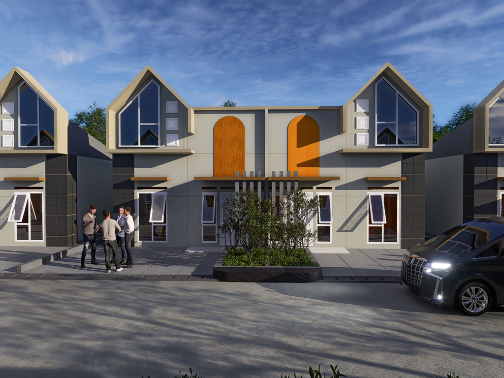 foto tampak rumah tipe PIANIKA perumahan CENTER PARK MELODY