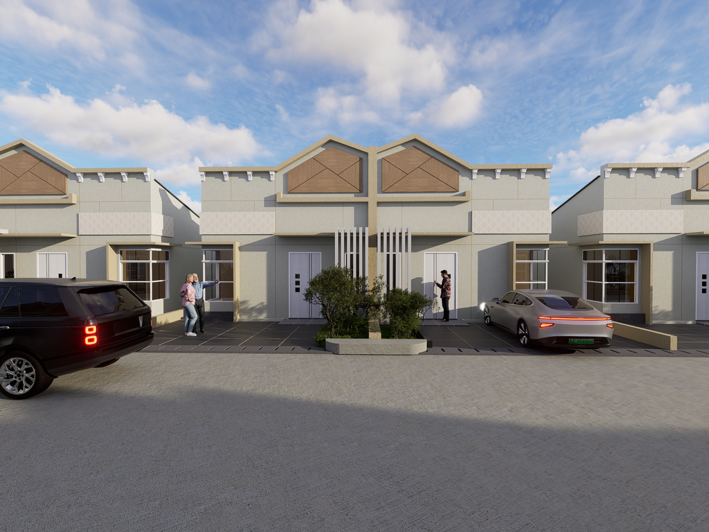 foto tampak rumah tipe HARMONIKA perumahan CENTER PARK MELODY