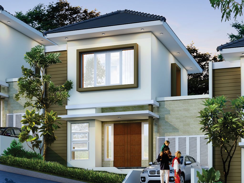 foto tampak rumah tipe GRANDE perumahan ALIVIA RESIDENCE