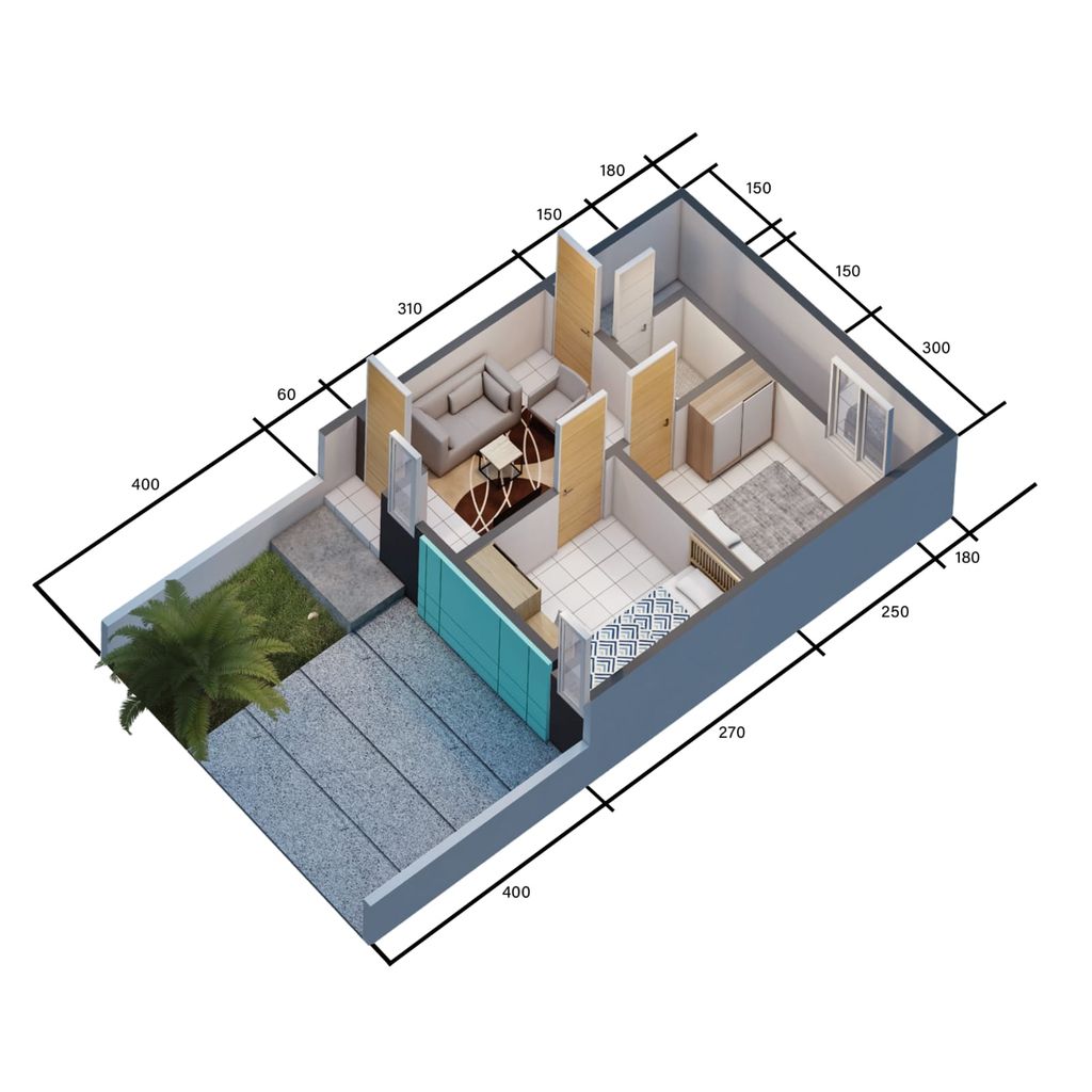 foto denah rumah tipe 30 perumahan INSANI REGENCY PASURUAN