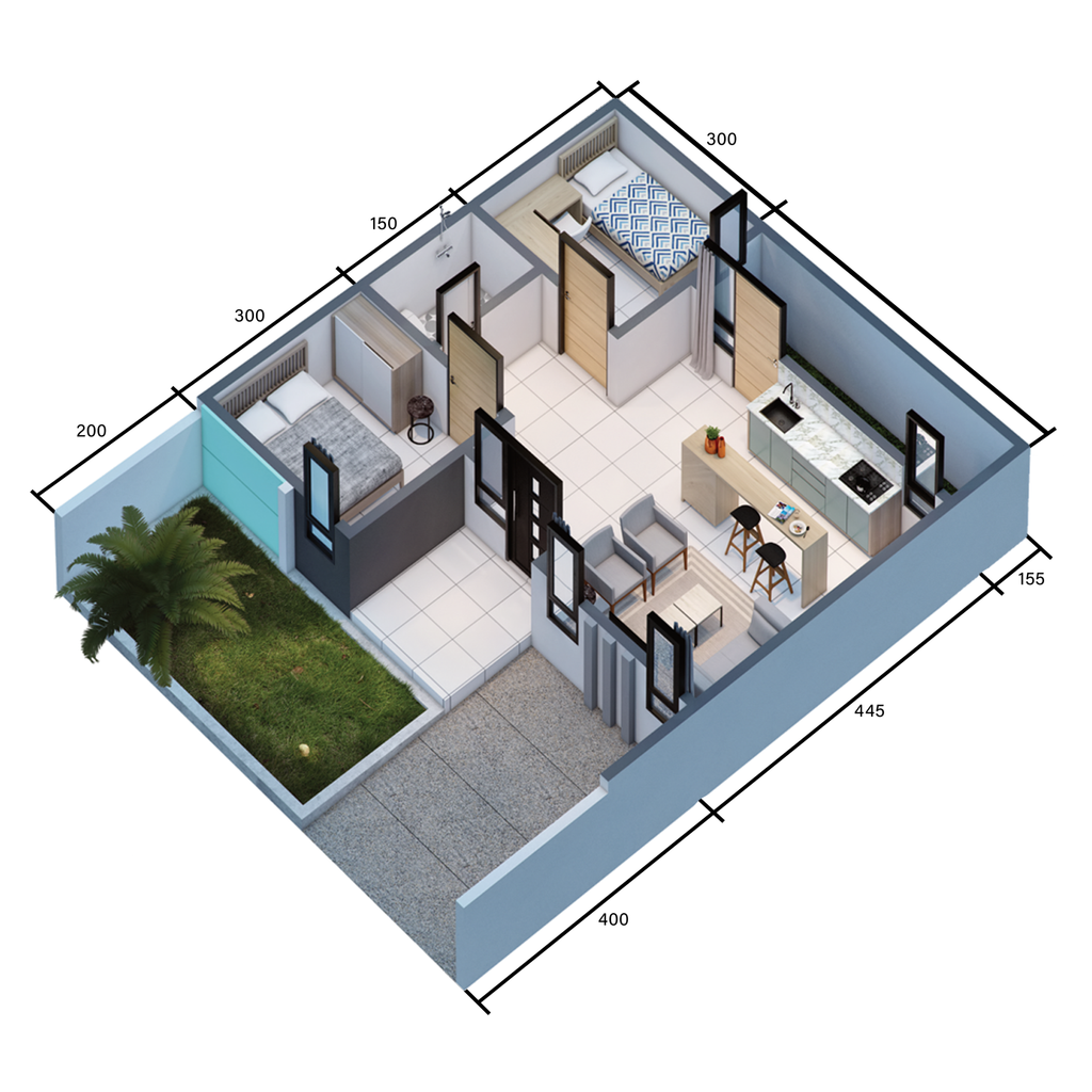 foto denah rumah tipe 45 perumahan INSANI REGENCY PASURUAN