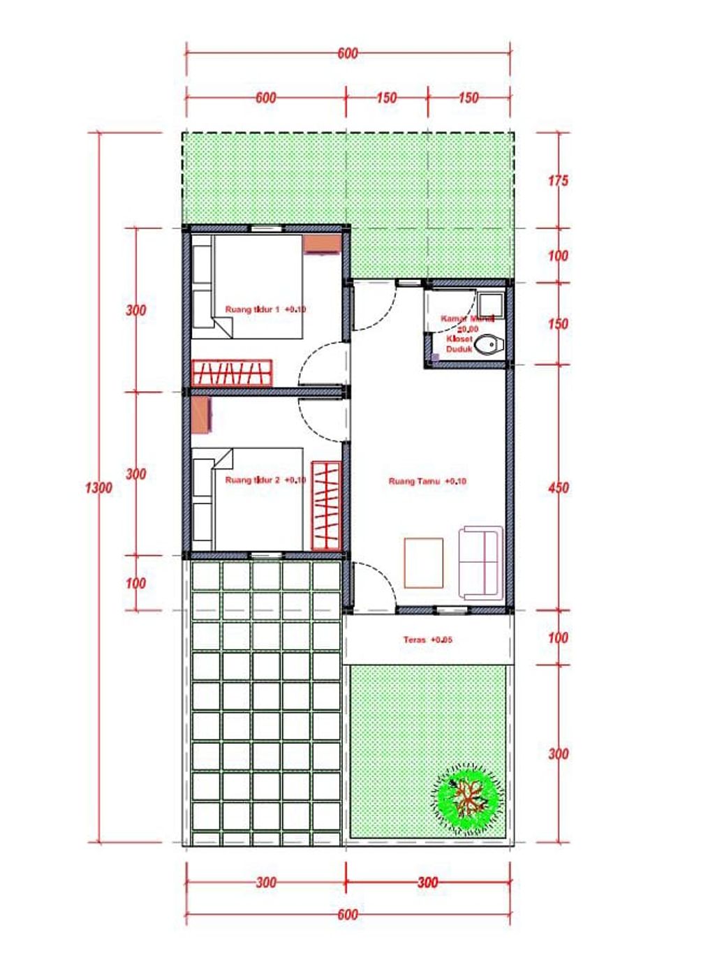 foto denah rumah tipe 36 perumahan Perumahan Citra Residence