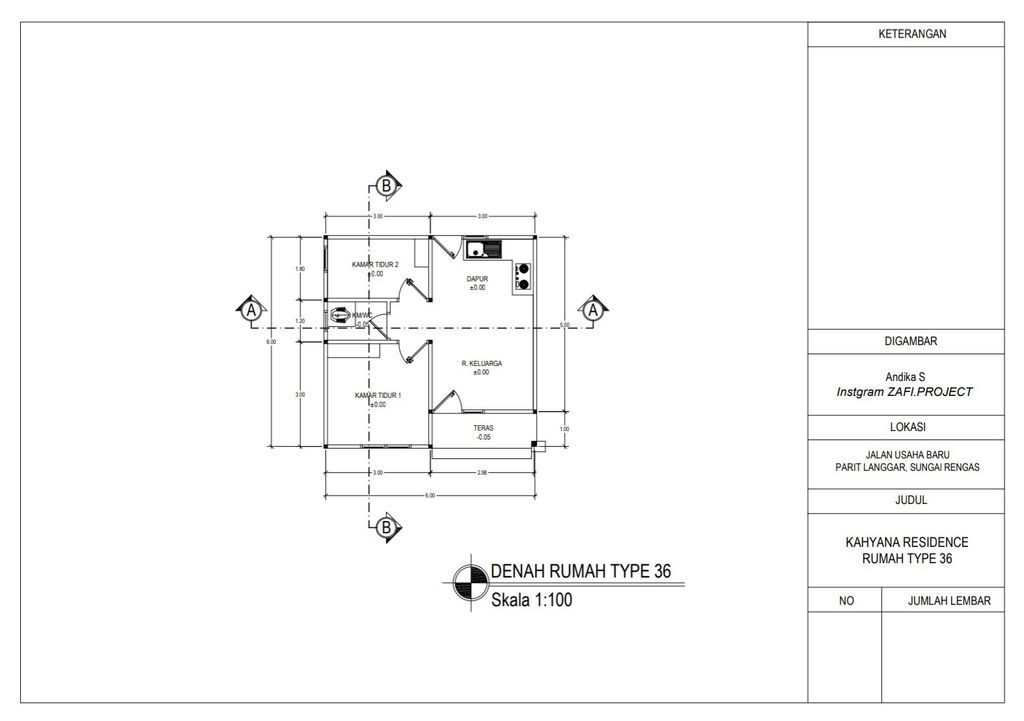 foto denah rumah tipe 36 perumahan KAHYANA RESIDENCE