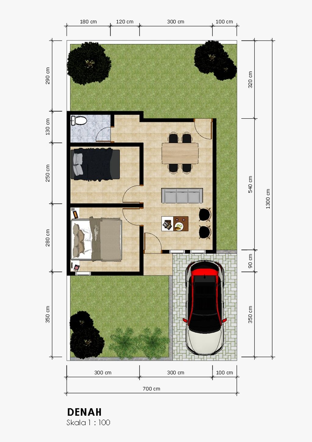 foto denah rumah tipe 36 M2 HARGA BARU 2025 (subsidi) perumahan BUKIT MADANI PERMAI TAHAP II