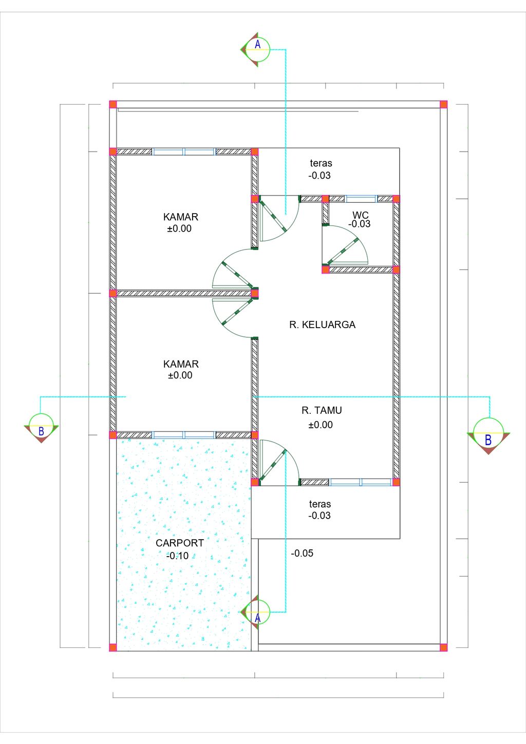 foto denah rumah tipe 36 perumahan Perum Dwi Pratama Residence