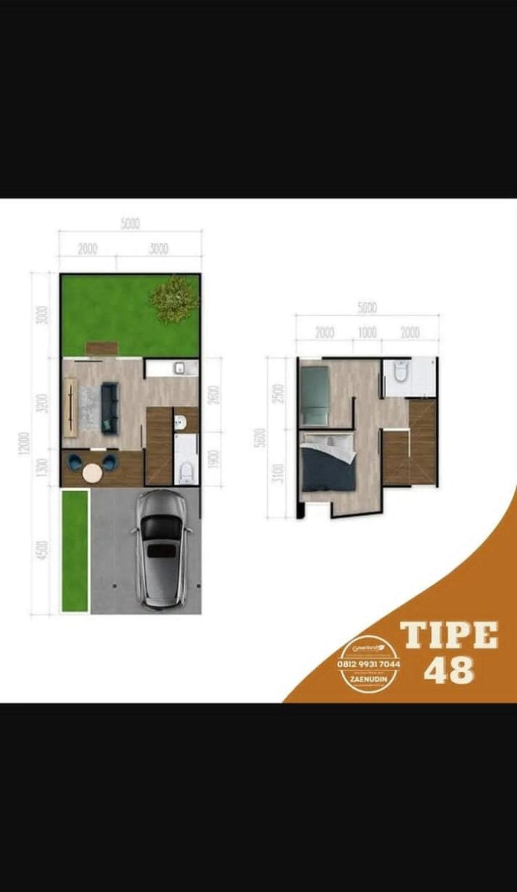 foto denah rumah tipe 48/60 perumahan Elegant Permai