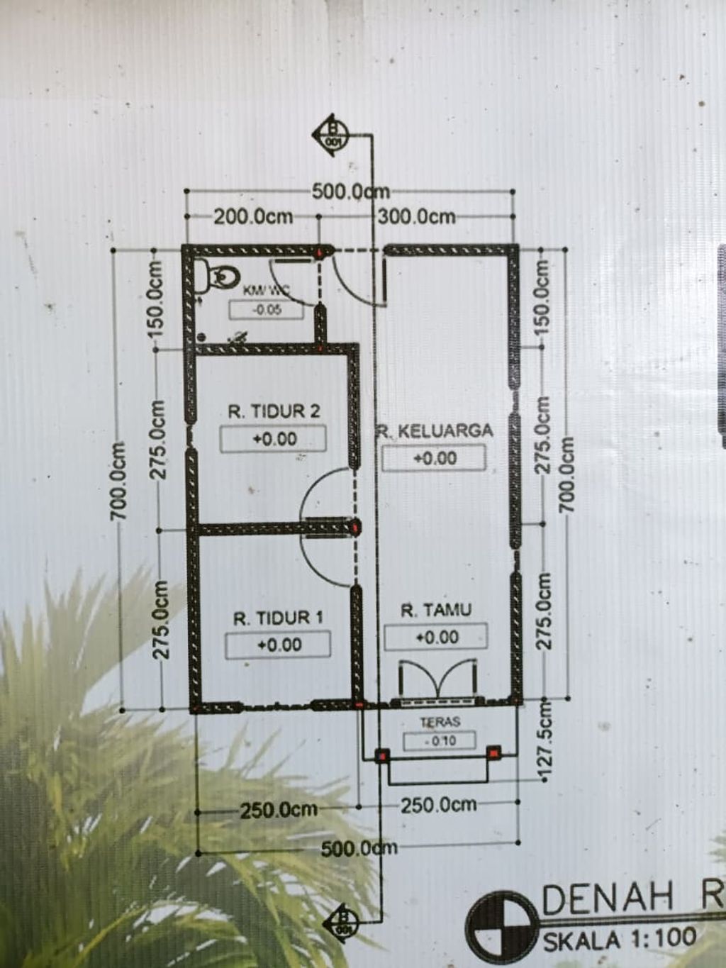 foto denah rumah tipe 36 perumahan BAGAS BAHALAP RESIDENCE