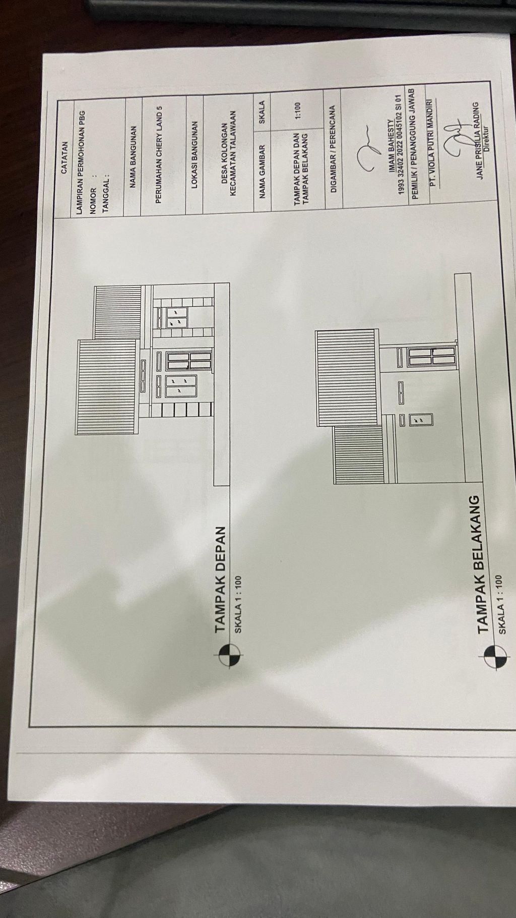 foto tampak rumah tipe 36 perumahan CHERRY LAND 5