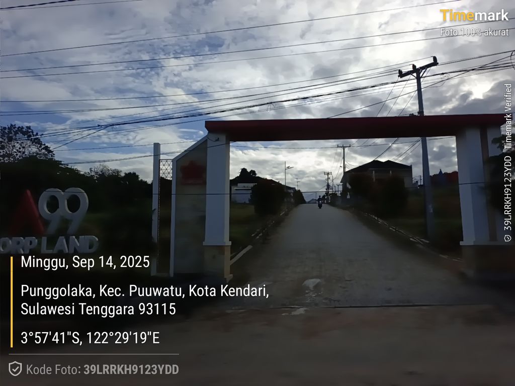 foto gerbang perumahan PERUMAHAN A99 CORP LAND TAHAP 4