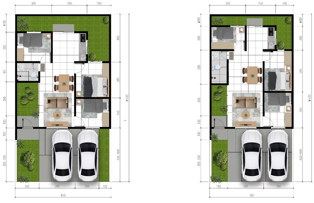 foto denah rumah tipe 54/120 perumahan Cluster Nirwana Samesta Surodinawan Perumnas