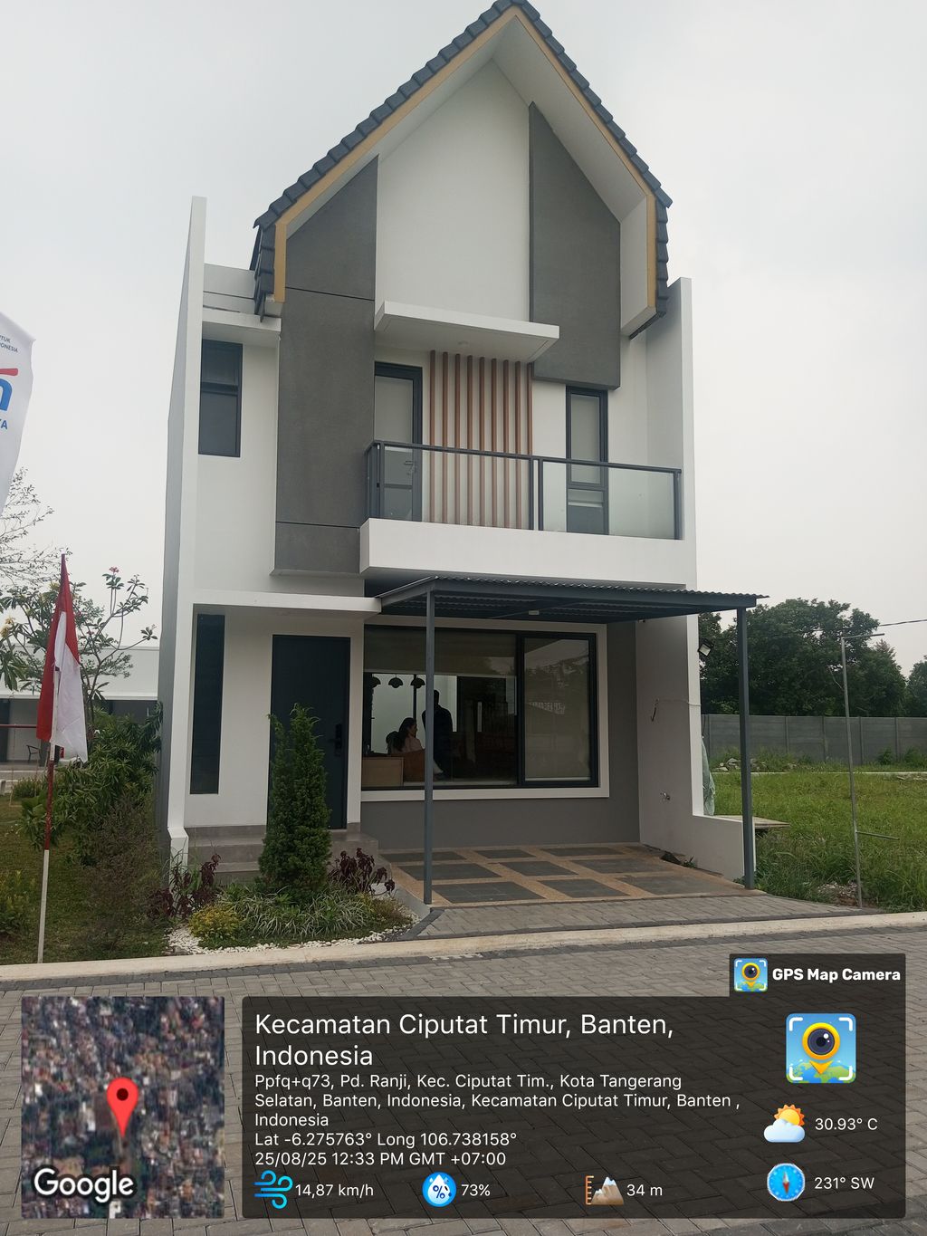 foto tampak rumah tipe Cherrywoods 72 perumahan CHERRYWOODS BINTARO