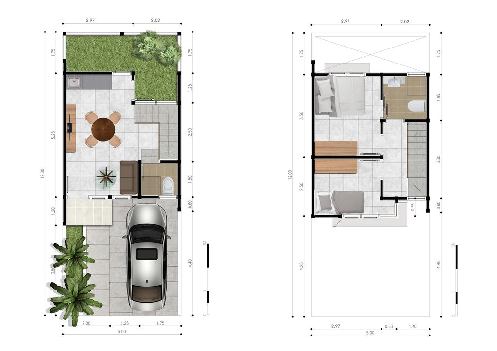 foto denah rumah tipe 54/65 AR6-22 perumahan Grand Victoria 2
