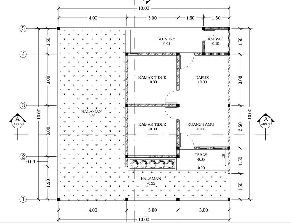 foto denah rumah tipe 36 perumahan ARFAKLAND RESIDENCE
