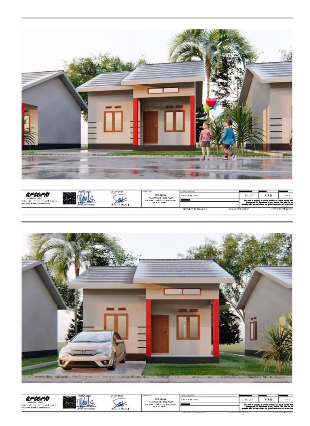 foto tampak rumah tipe 36 perumahan MULTAZAM RESIDENCE