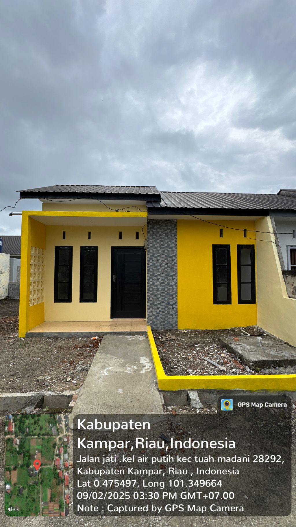 foto tampak rumah tipe RSH 36 perumahan RIZQY MULYA REGENCY